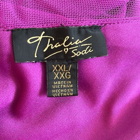 Thalia Sodi XXL‎ magenta sleeveless blouse - 3195 - Picture 3 of 4
